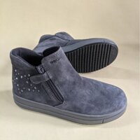 Boot cổ lông Geox bé gái thoáng chân, khoá kéo bên hông, size 28, 31