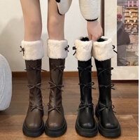 Boot cổ lông nữ dáng dài  da mềm hàng đẹp