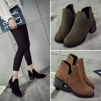 Boot cổ ngắn da lộn