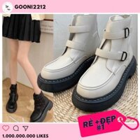 Boot da cổ cao, boot nữ quai ngang đế cao phong cách ulzzang Hàn Quốc hottrend 2023