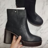 Boot da thật đen Lucky Brand