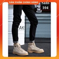 Boot Nam Da Lộn Giày Cao Cổ Nam Tăng Chiều Cao 7cm Sans104 -sp1