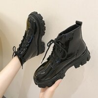 Boot Nữ / Giày Boots Nữ Da Mềm Buộc Dây Cổ Ngắn Hàng Loại Đẹp