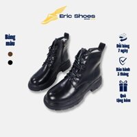 Boot Nữ MT, Bốt da nữ cổ thấp thời trang thu đông, Boot độn đế có dây kéo