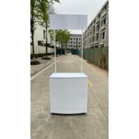 Booth Sampling, Quầy bán hàng di động bằng nhựa có bánh xe, quầy Cafe Takeaway, booth nhưa gấp gọn có bánh xe dụng.