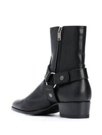 Boots Saint Laurent Đen Da Trơn
