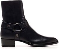 Boots Saint Laurent Đen Da Trơn