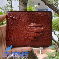 Bóp Da Cá Sấu. BÀN TAY CÁ SẤU NÂU ĐỎ NHÌN RẤT SANG TRỌNG