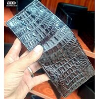 Bóp da cá sấu đan viền nguyên con