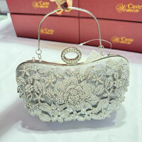 Bóp Đầm Cầm Tay Có Dây Đeo Vai Thao Rời Mẫu Trang Tri Hoạ Tiết Cao Cấp