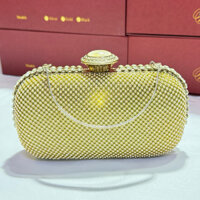 Bóp Đầm Cầm Tay Có Quai Đeo Vai Kết Hạt Thủ Công