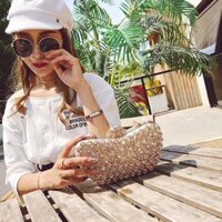 Bóp Đầm Đeo Vai Gắn Hoạ Tiết Cao Cấp