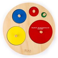 Bộp ghép hình tròn - Phân biệt kích thước (Gió cụ Montessori)