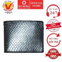 Bóp nam Huy Hoàng da rắn biển màu xanh rêu phối đen HP2610