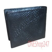 Bóp nam Ví nam da bò Thật 100%, vân tay cá sấu A102V VÍ DA BÒ