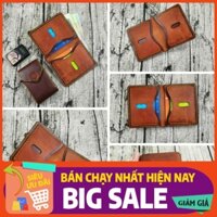 Bóp nam, Ví nam đứng mini da bò handmade VN2723 - Zachi *