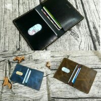 Bóp ví mini đựng thẻ ATM, giấy tờ, namecard da bò thật handmade - Zachi MN29