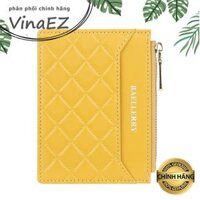 bóp ví mini nữ hàng hiệu nhỏ xinh mỏng nhẹ chứa thẻ xe, thẻ ngân hàng - NR079 - vàng