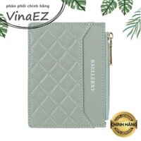 bóp ví mini nữ hàng hiệu nhỏ xinh mỏng nhẹ chứa thẻ xe, thẻ ngân hàng - NR079 - xanh lá