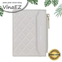 bóp ví mini nữ hàng hiệu nhỏ xinh mỏng nhẹ chứa thẻ xe, thẻ ngân hàng - NR079 - xám