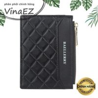 bóp ví mini nữ hàng hiệu nhỏ xinh mỏng nhẹ chứa thẻ xe, thẻ ngân hàng - NR079 - đen