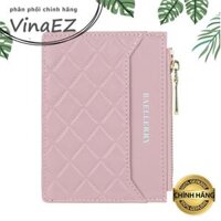 bóp ví mini nữ hàng hiệu nhỏ xinh mỏng nhẹ chứa thẻ xe, thẻ ngân hàng - NR079 - hồng