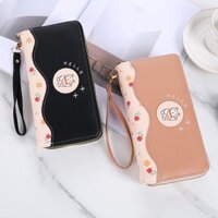 Bóp Ví nữ dài  2 ngăn họa tiết hoạt hình Nhật Bản dễ thương