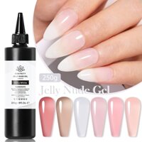 BORN PRETTY 250g Sữa Trắng Thạch Gel Sơn Móng Tay Trong Suốt Bán Vĩnh Viễn Gel Sơn Móng Tay Làm Móng Tay