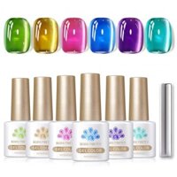 BORN PRETTY Mắt Mèo Gel Từ Tính Bộ Sơn Móng Tay Neon Thủy Tinh Xanh Xanh Dương Bán Vĩnh Viễn UV Varnish
