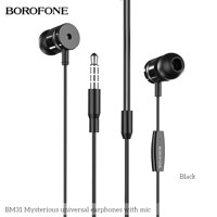 Borofone BM31 Earphone Noise Isolating in Ear Headphones with Pure Sound and Powerful Bass Earbuds with High Sensitivity Microphone and Volume Control Headphones