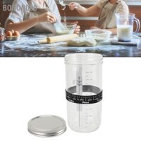 Boron069 Bộ khởi động bánh mì chua 34oz Bình thủy tinh có nắp Ngày cho ăn Dấu ban nhạc Nhiệt kế Dây silicone Dụng cụ cạo