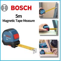 Bosch Professional 5 m tape measure (one-handed operation, belt clip, magnetic hook, two stop buttons, 27 mm nylon steel tape)