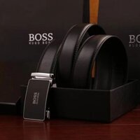 Boss3824 Sản phẩm mới Thắt lưng da bò nguyên chất có khóa tự động dành cho nam thời trang