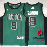 Boston Celtics Rajon RONDO màu xanh lá cây gỗ cứng kinh điển swingman bóng rổ Áo sơ mi cho nam giới