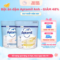 Bột ăn dặm Aptamil Anh, bột ăn dặm cho bé từ 4 - 6 tháng tuổi 125g - shop mẹ Oliu