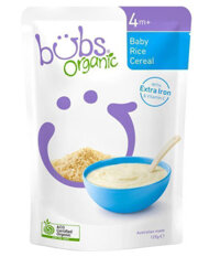 Bột ăn dặm Bubs Organic Baby Rice Cereal 125g