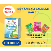 BỘT ĂN DẶM CAMELAC RAU CỦ chứa thành phần sữa non cho bé từ 4 tháng HSD 05/02/2024