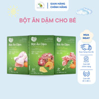 Bột ăn dặm cho bé Mămmy gồm yến mạch, sữa bắp non,trái cây,cháo sườn heo,thịt bò,gà hầm-1hộp/140g