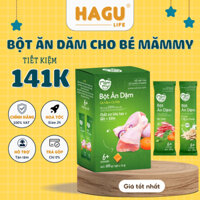 Bột ăn dặm cho bé Mămmy gồm bột sữa yến mạch, sữa bắp non, trái cây mùa hè, cháo sườn heo, thịt bò và gà hầm - 1 gói/20g