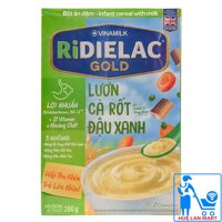 Bột Ăn Dặm Dinh Dưỡng Vinamilk Ridielac Gold Lươn Cà Rốt Đậu Xanh Hộp 200g (Dành cho trẻ 7~24 tháng tuổi)