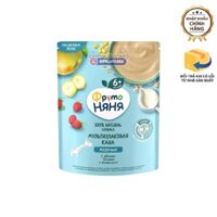 Bột ăn dặm Fruto Nanny vị chuối, táo, dâu tây - Nga - Gói 200gr - Từ 6m
