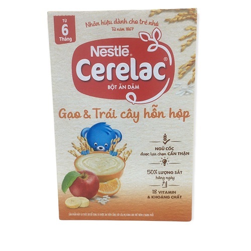 Bột ăn dặm Nestle Cerelac gạo và trái cây hỗn hợp