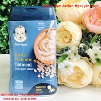 Bột ăn dặm Gerber DHA- yến mạch 4m+