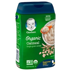 Bột ăn dặm Gerber lúa mỳ Whole Wheat Cereal 227g