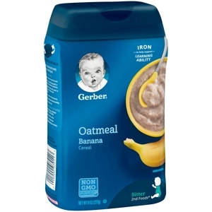 Bột ăn dặm Gerber Oatmeal Cereal yến mạch & chuối - 227g