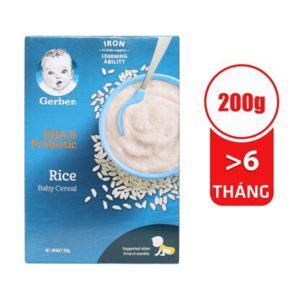 Bột ăn dặm Gerber Rice Cereal gạo nguyên chất - hộp 227g