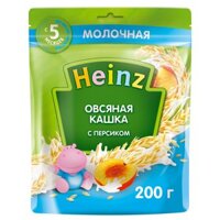 Bột ăn dặm Heinz Nga 200g – Vị yến mạch, đào, sữa (cho bé từ 5 tháng tuổi)
