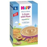 Bột ăn dặm HiPP 250g dinh dưỡng sữa ngũ cốc tổng hợp mận tây