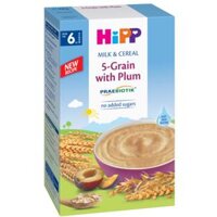 Bột ăn dặm HiPP 250g dinh dưỡng sữa ngũ cốc tổng hợp mận tây