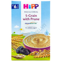 Bột ăn dặm Hipp ngũ cốc với mận tây 5-Grain with Prune, 250g